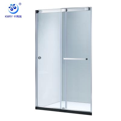 China Minimalist Aluminum Shower Enclosure Bypass Sliding Shower Door Design 10mm Luxury Glass Sliding Shower Door for sale