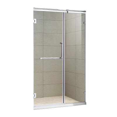 China KMRY Modern Stainless Steel Hinge Bathroom Frameless Glass Shower Doors for sale