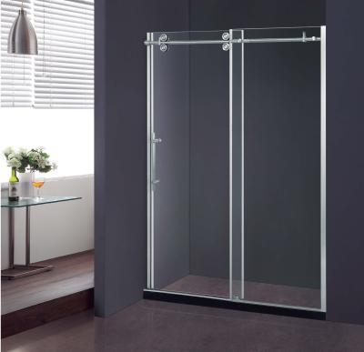 China Modern Home Shower Doors Sliding Bathroom Shower Screens Frameless Glass Shower Door for sale