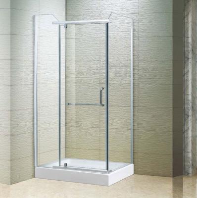 China Modern L-shape 8mm / 10mm Frameless Aluminum Hinged Shower Screen for sale