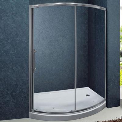 China Modern Zinc Alloy Roller Sliding Shower Door With Base Shower Screen Enclosure for sale