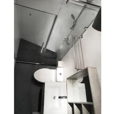 China Eco-friendly KM03 Complete Small Bathroom Project Designs Ideas Include Shower Door / Bathroom Cabinet / Toilet Track / Towel for sale