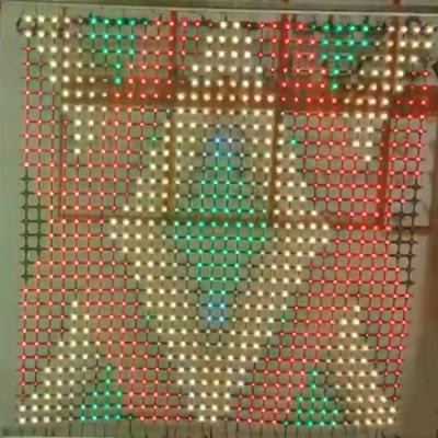 China Nightclub /Building Facade P100mm Portable Flexible Led Mesh Curtain Net Video Screen for sale