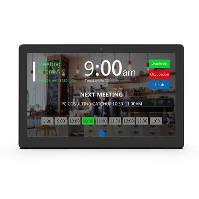 China OEM ODM 10inch Non Curved Touchscreen 2+64G Wifi Android Tablets Digital Signage Decorated With Led Strips To Meet Reservation System for sale