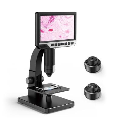 China 2021 new hot sale lcd screen biological digital microscope with 2600mah camera for sale