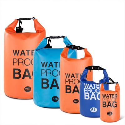 China 2l 3l 5l 8l 10l 15l 20l 30l 40l Lightweight Boating Floating Hiking Outdoor Ocean Pack Waterproof PVC Dry Bag for sale