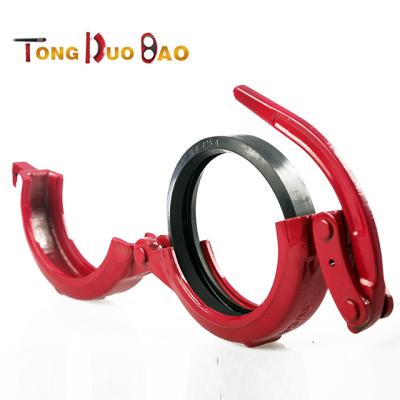 China SK148mm DN125mm Concrete Pump Pipe Quick Clamp For Coupling Pipelines for sale