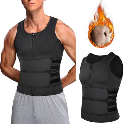 China Plus Size Men Sports Fitness Neoprene Waist Trainer Sweat Body Shaper Training Tops Sauna Vest for sale