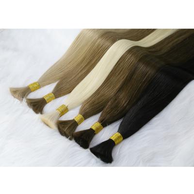 China Straight Top Quality Virgin Double Drawn Cheap Wholesale Full Cuticle Aligned European Virgin Remy Human Hair Bulks Braids  White Women for sale