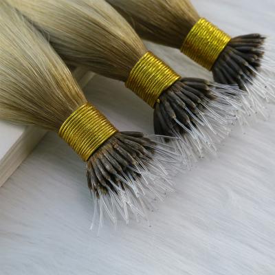 China No shedding no tangle Wholesale Ombre Balayage Blonde Elastic Fishing Wire Micro Nano Ring European Russian Remy Human Hair Extensions Double Drawn for sale