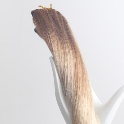 China Straight Cheap Balayage Ombre Customized Double Drawn Wholesale Virgin remy Seamless Clip in hair 100 real European human hair Extensions for sale