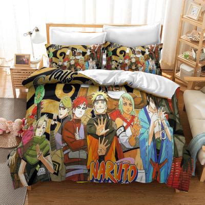 China Anti-Static Digital Printing Comforter Set Naruto Series Bedding Set Student Dorm Room Bedding for sale