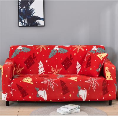 China Christmas Pattern Sofa Covers Wholesale Red Stylish Reusable Soft Comfortable Wedding Chair Covers Slipcovers for sale