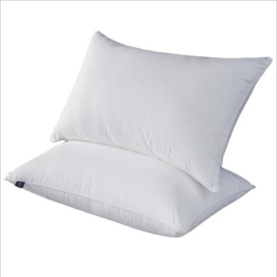 China 1000g Filling Cotton Anti-static Hotel Rest Simple White Pillows Comfortable Neck Hotel Pillow For Sleep for sale