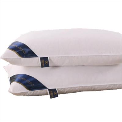 China Hotel pillow core anti-static five star fashion down feather pillow neck inner comfortable mid height pillow for sale