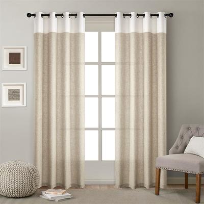 China New Nordic Blackout Style Curtains Shape Color Contrast Quilting Curtain Blackout Environmentally Friendly Cloth Curtain for sale