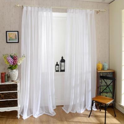 China Good Selling Popular Romantic Light Transmitting Tulle Floor To Ceiling White Drapes Drapes For Window for sale