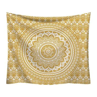 China 100% Handmade Indian Mandala Tapestry Flower Wall Hanging Bohemian Fabrics Wall Decor Tapestry With Gradient Color for sale