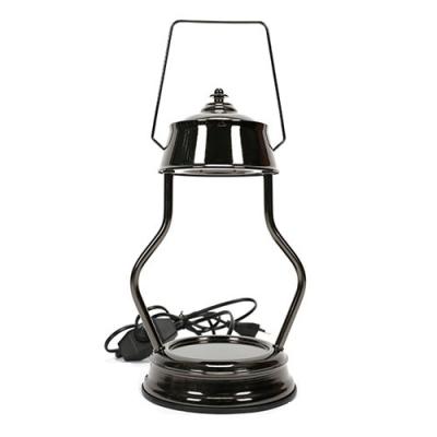 China Wholesale Classic Home Decor Elegant Vintage Halogen Candle and Wax Heaters Black Incense Burner Scent Release Hurricane Lamp Electric Candle Warmer Lantern for sale