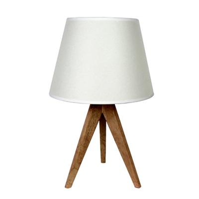 China Traditional popular home decorative living room lamp wooden tripod hotel bedside table lamp for sale