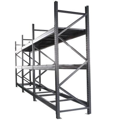 Cina Warehouse Rack Good Quality Cold Rolled Steel Black Heavy Duty Pallet Warehouse Industrial Rack in vendita