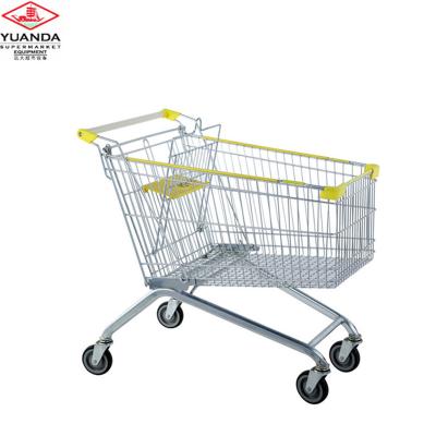 China Folding European Style Shopping Trolley Portable Folding Go Trolley Supermarket Trolley Metal Shopping Trolley for sale