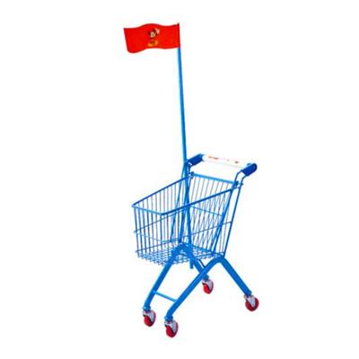 China Unveiling Shopping Cart For Small Mini Kids Trolley Shopping Trolley With Flag for sale