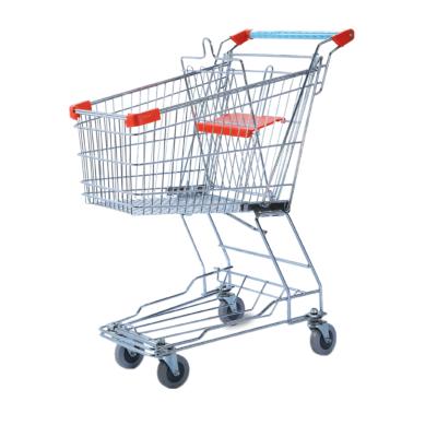 China Folding New Style And Low Price 60 Liter Asian Style Supermarket Trolley For Supermarket for sale