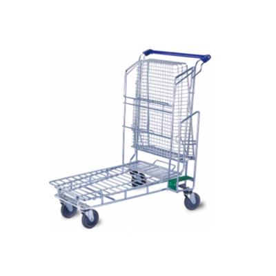 China Wholesale Unfolding Top Quality Powder Shopping Cart Promotion Basket Shop Trolley For Supermarket zu verkaufen