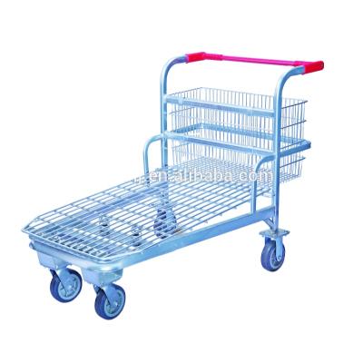 Cina Unveiling Factory Wholesale Price Galvanized Shopping Cart Promotion Basket Shop Trolley For Supermarket in vendita