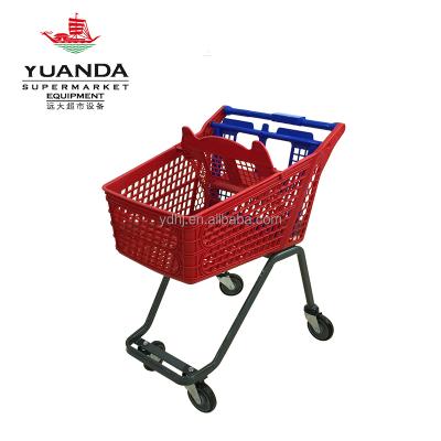 China Unique Plastic Folding Shopping Cart Basket Body Galvanized Plastic Sprayed Bottom Frame And Bottom Net Shelf for sale