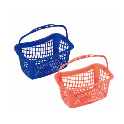 China Durable High Quality Single Handle Basket Bow 22L Supermarket Shopping Basket Convenient Storage Basket for sale