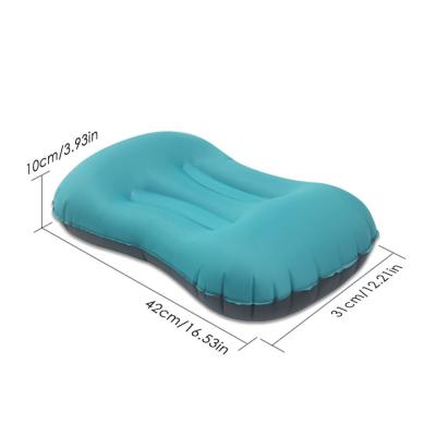 China PORTABLE Car Portable Foldable Airplane Outside Travel Outdoor Inflatable Neck Warmer Air Camping Pillow for sale