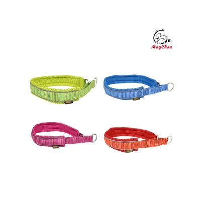 China Padded Portable Premium Durable Mesh Training Dog Pet Collar Leash Red Blue Green Choke for sale