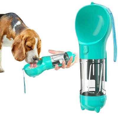 China Automatic Leak Proof Food Grade Dog Portable Cat Outdoor Travel Drink Cup Water Bottle with Bowl Dispenser for sale