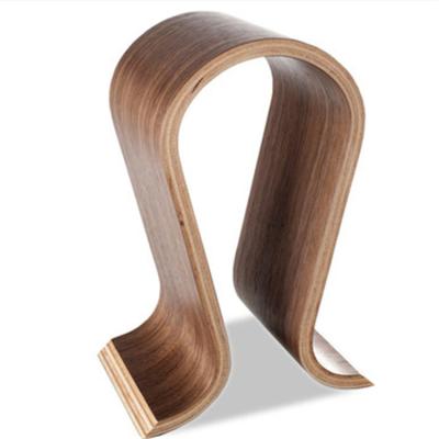 China Earphones natural color wooden stand for headphones for sale