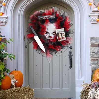 China Halloween Disposable Eco-friendly Door Decoration Ghost Festival Party Hanging Creative Garland Ornaments Halloween Decoration for sale