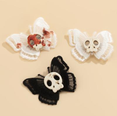 China Gothic Party Skull Pumpkin Hair Clips Halloween Ghost Hair Clip Accessories European and American Cool Girl for sale