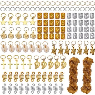 China Shell Bells Star DIY Hot Dirty Braids Alloy Set Rings Hair Accessories Wigs Hair Decorative Accessories for sale