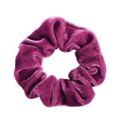 China New fashionable European and American candy color gold velvet hair tie elastic knitted large silk hair scrunchies for sale