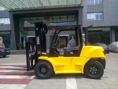 China ISUZU (12/80) x 2 Motor 8T Diesel Vorklift Truck Maximale Zware Container Vorklift Te koop