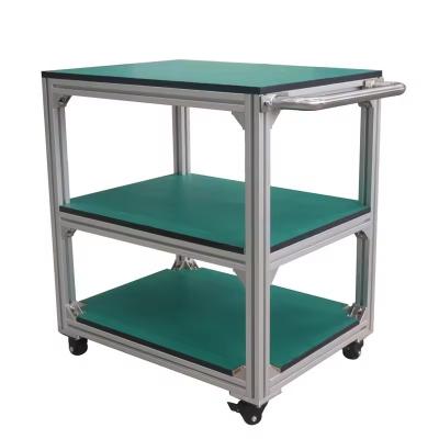 China High Quality Metal Lab Furniture Cart Hospital Trolley Cart For Movable Cart Equipment Trolley Workshop Table With Wheel for sale