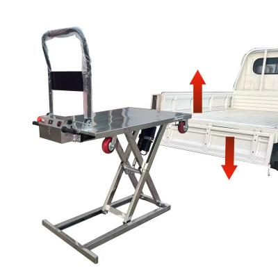 China Powered 250 Kg Carry-on With Vehicle Portable Onboard Self-Elevating Table Carts Material Lift Drive Shops Machinery Rep for sale