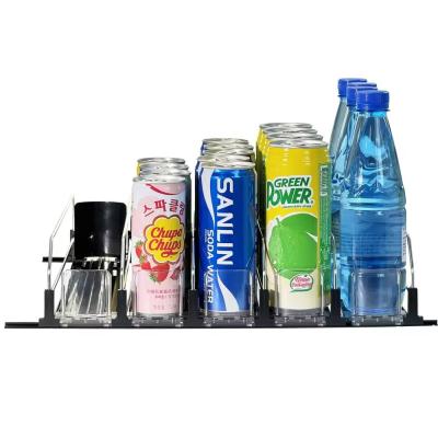 China Soda Can Dispenser For Refrigerator , Roller Version Self-Sliding Drink Organizer For Fridge And Adjustable Width for sale