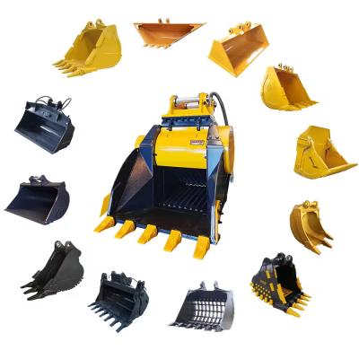 China On-Site Recycling Machinery Bucket Crusher Excavator Concrete Jaw Crusher Bucket for sale