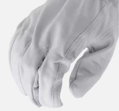 China White 3M Thin Sulphate Lined Cow-grain Leather Lightweight Winter Working Leather Gloves for sale