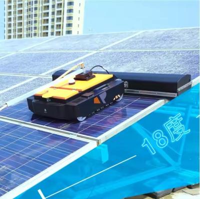 China New Design Anti-fall Wholesale Logo-customized Machine for Solar Power Panel Cleaning Brush Robot Automatic for sale