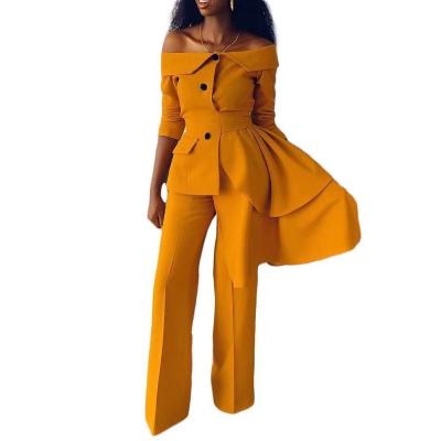 China Fashion OL Africa waterproof two-piece suit European and American border pants suit for sale