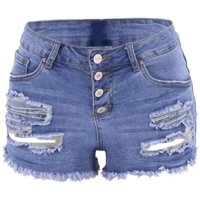 China Washed Casual Summer Denim Shorts Women QUICK DRY for sale