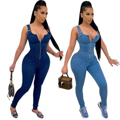 China European and American women's bib denim overalls new style summer breathable high elastic for sale